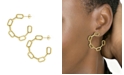 Essentials Frozen Chain Link C hoop Earring in Gold Plate
